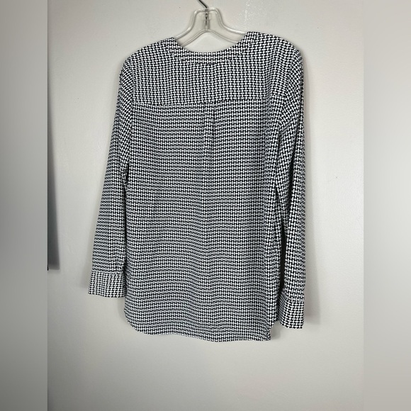 Talbots small black/white 19-1/2p2p high low 27 f 28” back long sleeve - Picture 6 of 8